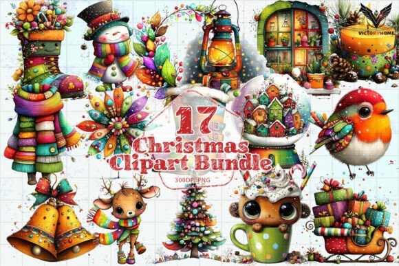Download Cute Christmas Clipart Bundle PNG - Clipart bundle Collection