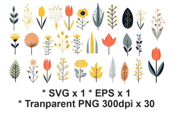 Download Botanical Clipart Bundle EPS SVG PNG - Clipart bundle Collection
