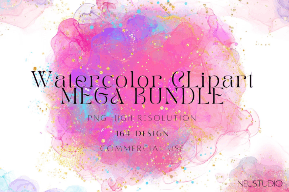 Download Watercolor Background Clipart BUNDLE - Clipart bundle Collection