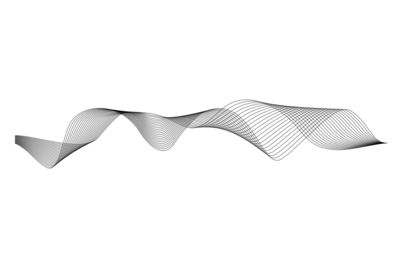 Download 3d Wave Form. Black Line Abstract Curve - Wave Collection