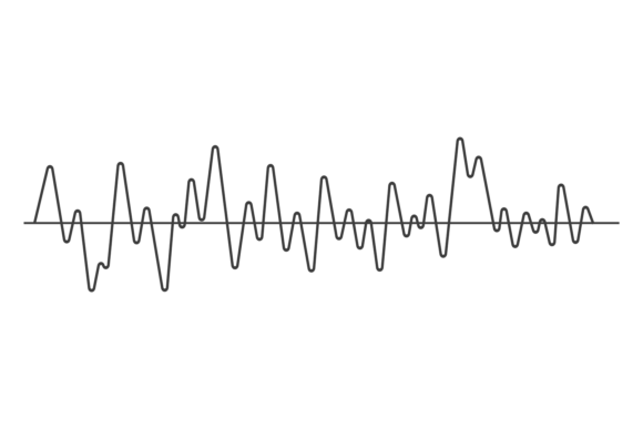 Download Sound Wave Graph. Smooth Curved Black Li - Wave Collection