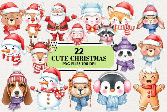 Download Cute Christmas Clipart Bundle - Clipart bundle Collection
