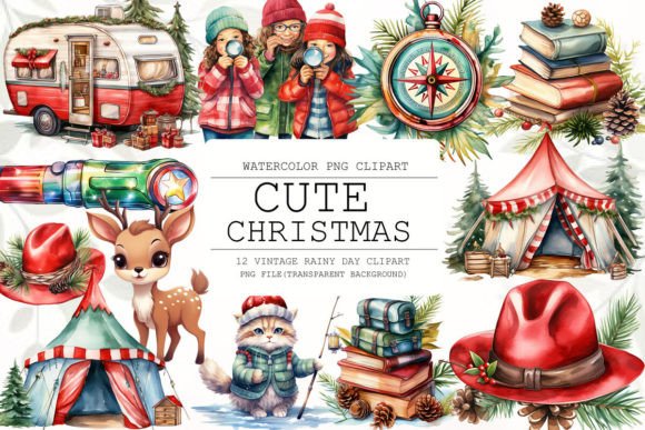 Download Cute Christmas Clipart Bundle - Clipart bundle Collection