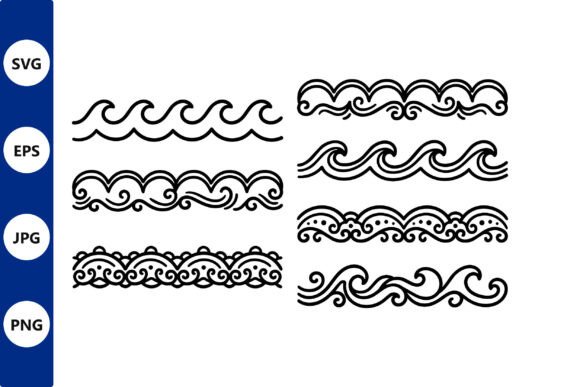 Download Ornamental Wave Border Set Vector Line - Wave Collection