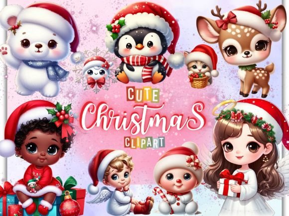Download 64 Cute Christmas Clipart Bundle - Clipart bundle Collection