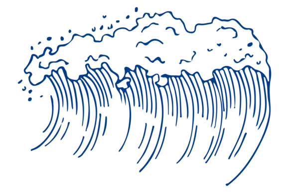 Download Water Wave. Blue Splash Water Curve Sket - Wave Collection